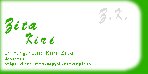 zita kiri business card